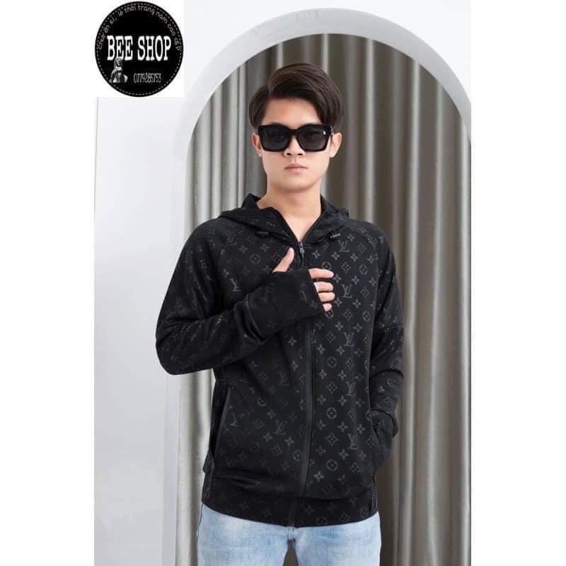 Áo chống nắng HANA áo choàng có mũ cho cả nam nữ chất vải cotton co giãn 4 chiều dập vân LV - sp 13