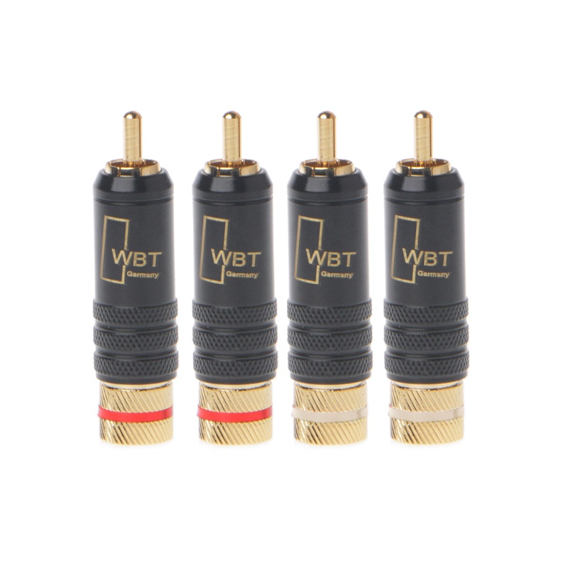 Set 4 Đầu Nối Phích Cắm RCA WBT-0144 Mạ Vàng Chất Lượng Cao