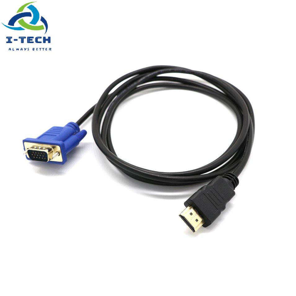 ⚡Khuyến mại⚡1M HDMI-compatible To VGA D-SUB Male Video Ad Ter Cable Lead For TV PC Computer Durable Video Ad Ter Cable