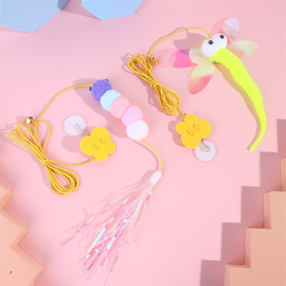 Đồ chơi cho mèo dính cửa vui nhộn sâu chuồn chuồn BECHON TOY02