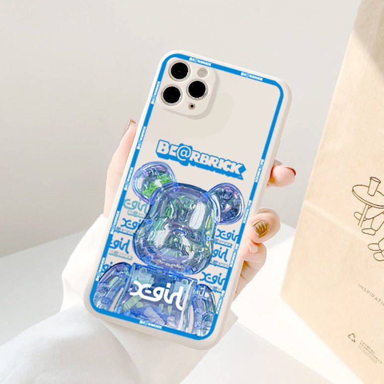 Ốp lưng iphone Bear. Brick cạnh vuống bảo vệ camera dánh cho ip 11/7plus/6/6plus/x/xsmax/11/12promax/13promax e73