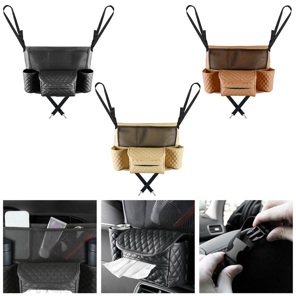 Túi Da PU Đựng Vật Dụng Đa Năng Gắn Ghế Ngồi Xe Hơi