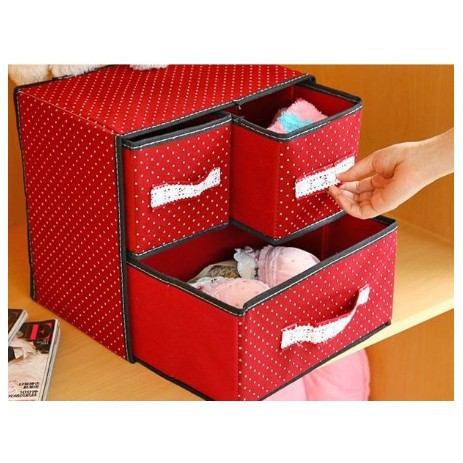 [ Gía siêu rẻ ] TỦ VẢI ĐỰNG ĐỒ MINI 2 TẦNG 3 NGĂN CÓ NƠ