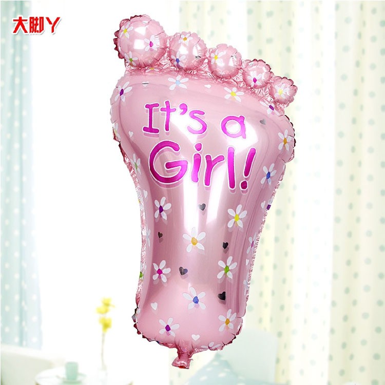 Bóng bay hình bàn chân bé trai, bé gái trang trí sinh nhật, đầy tháng, thôi nôi