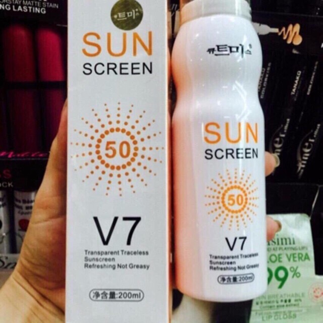 Xịt chống nắng V7 Sun screen