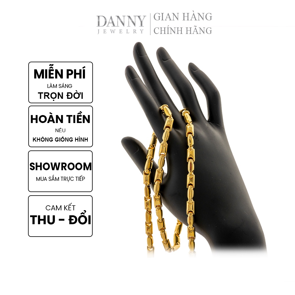 Dây chuyền nam Bạc Thổ Nhĩ Kì mạ Vàng 18k DANNY Dây chuyền thời trang nam nữ Trang Sức Bạc Thổ Nhĩ Kì cao cấp