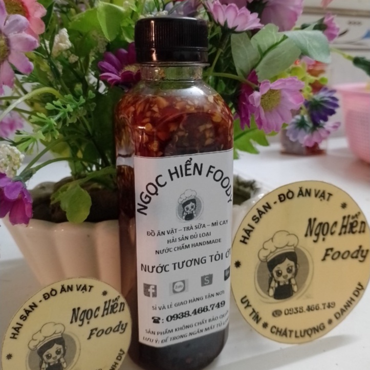 Nước tương tỏi ớt nhà làm, chua cay, chay mặn đều dùng được, rất thơm ngon, NGỌC HIỂN FOODY