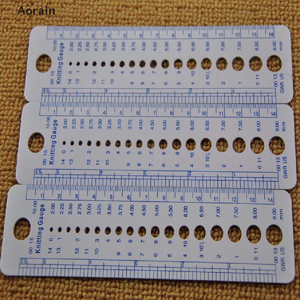 1 Cây Thước Đo Đan Móc Kích Thước 2-10mm Mới