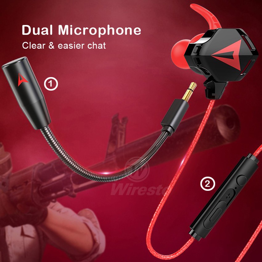 Tai nghe chơi game thiết kế nhét tai Wiresto chống tiếng ồn