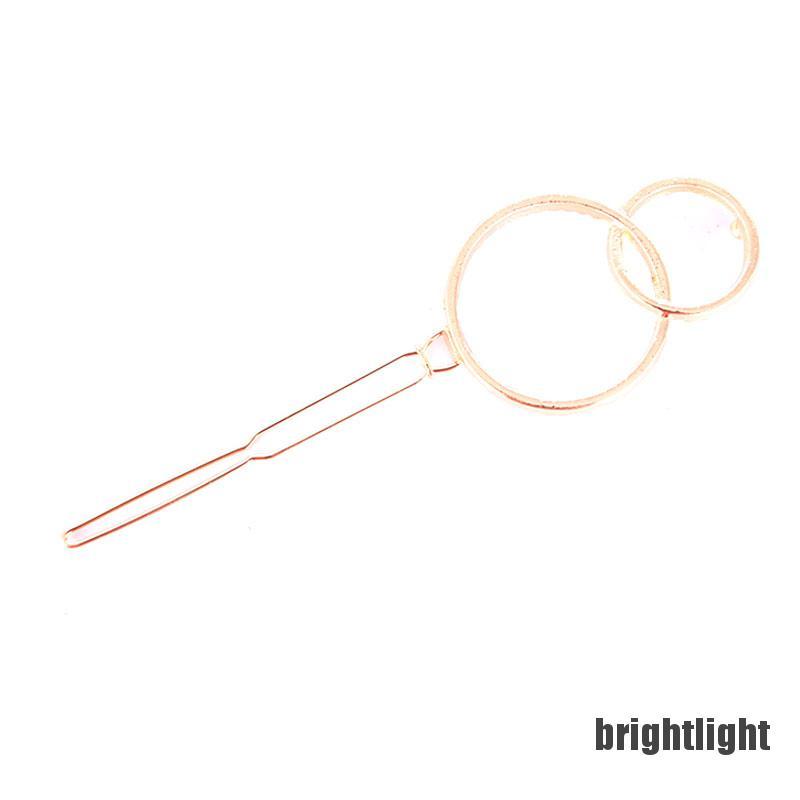 (Hàng Mới) Kẹp Tóc Kim Loại Thiết Kế Hình Học Độc Đáo