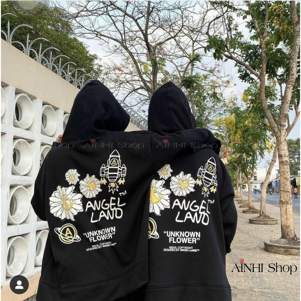 Áo Hoodie Không Xù lông Dành Cho Nam Cho Nữ Có Mũ Chất Nỉ Form rộng in hình Angel Land Đôi Unisex ( Kèm Ảnh Thật) | BigBuy360 - bigbuy360.vn