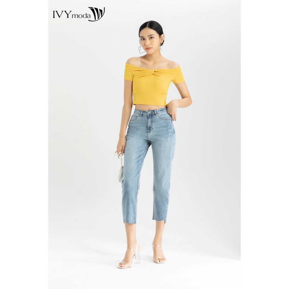 [NHẬP WABRTL5 GIẢM 10% TỐI ĐA 50K ĐH 250K ]Quần jean skinny nữ gấu lệch IVY moda MS 25B8023