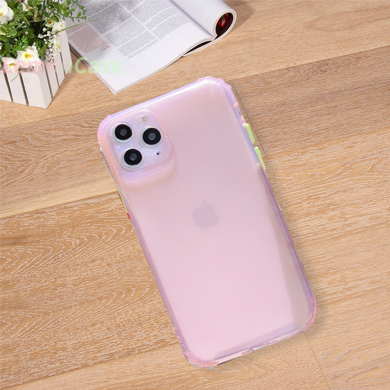 Ốp điện thoại dẻo in hình màu hồng choIPhone X 11 6 7 6S 8 Plus 12 mini 12 pro max Se 2020 6SPlus 7Plus 6Plus 8Plus XS