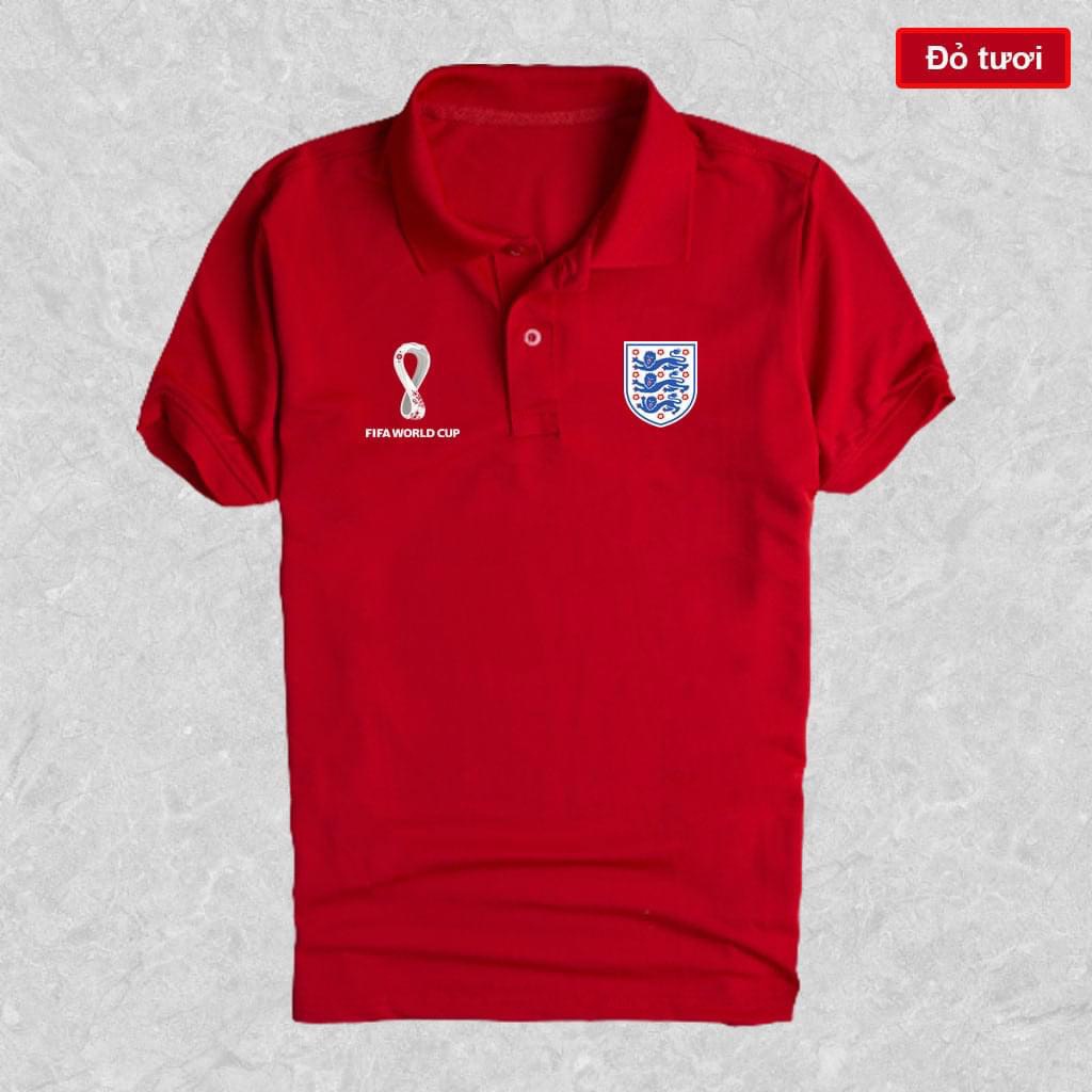 Áo polo đỏ in logo thể thao [ IN THEO YÊU CẦU ]