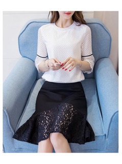Set công sở áo và váy đuôi cá tb0353