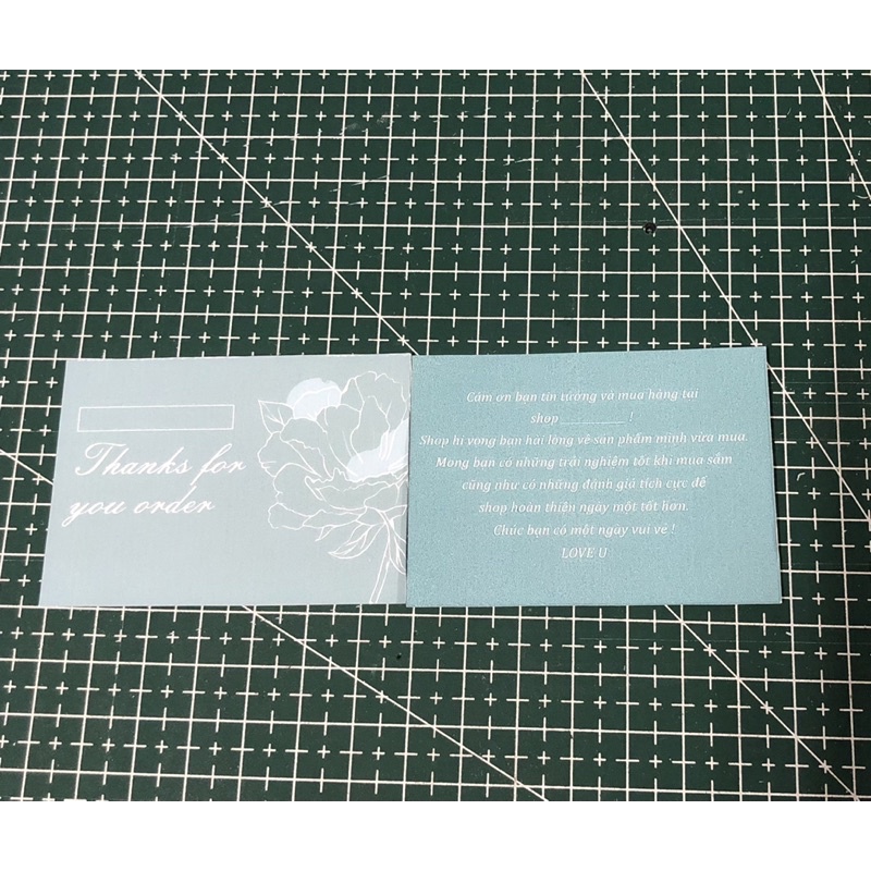 Combo 50 card thankyou 50x70mm giấy C250