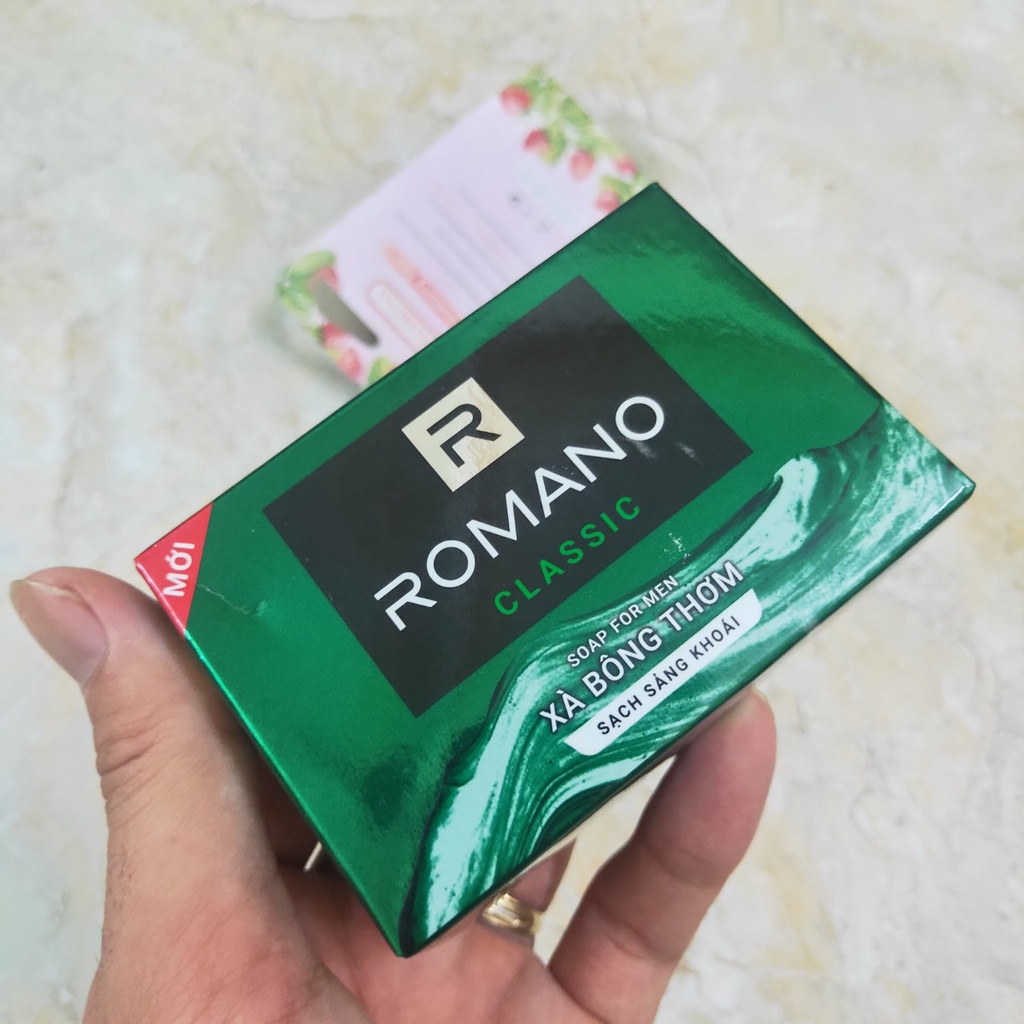 Bánh Xà bông tắm Romano Classic 90g Hương nước hoa cho Nam giới