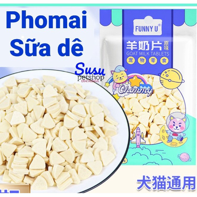 Phomai Canxi sữa dê cho chó, mèo 100gr