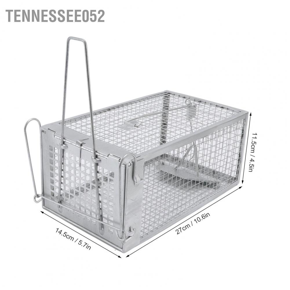 Hàng HOT Bẫy chuột lồng có thể tái sử dụng bằng sắt một cửa ngoài trời trong nhà【Tennessee052】