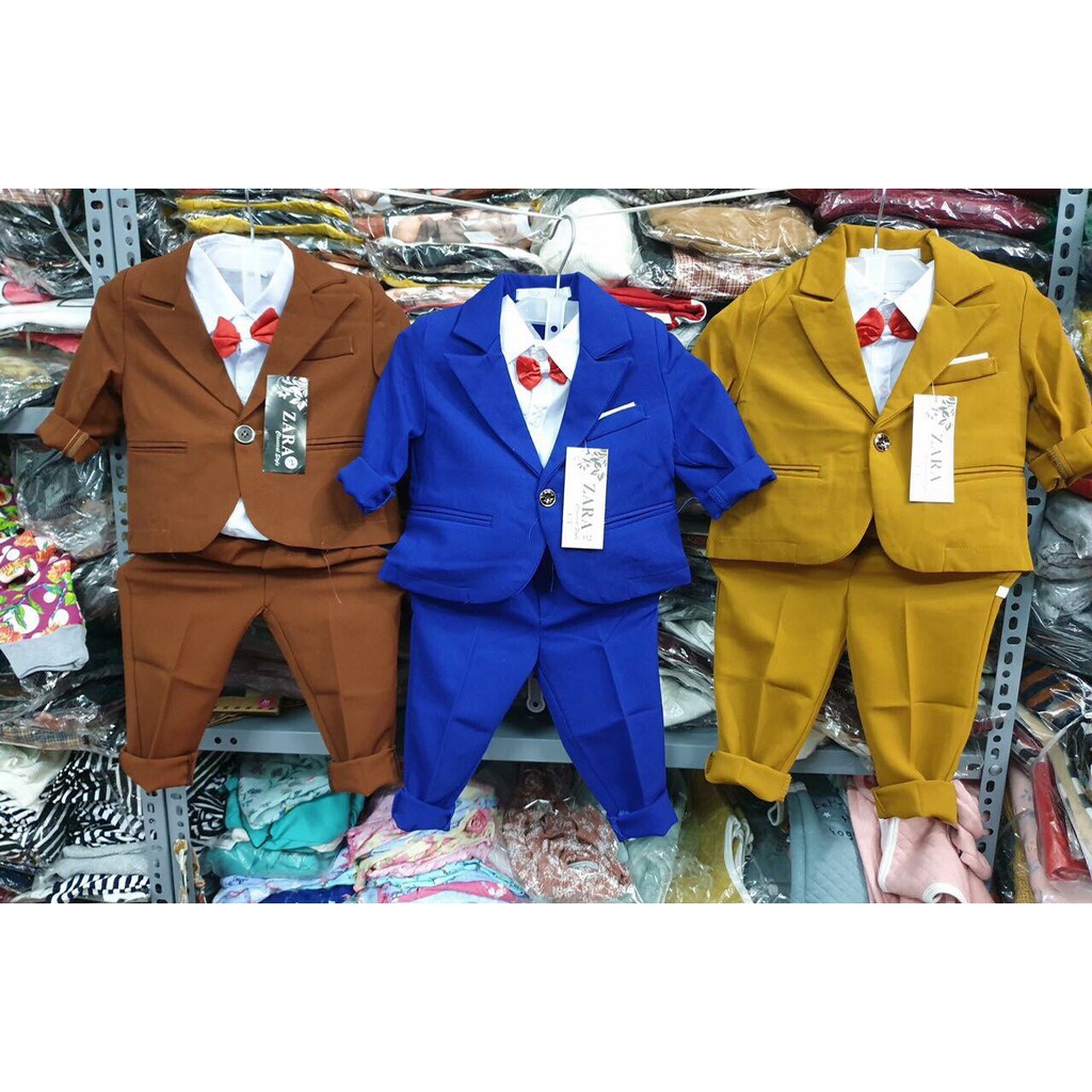 Set bộ Vest sang trọng cho bé trai (áo sơ mi, áo vest và quần) - BVN