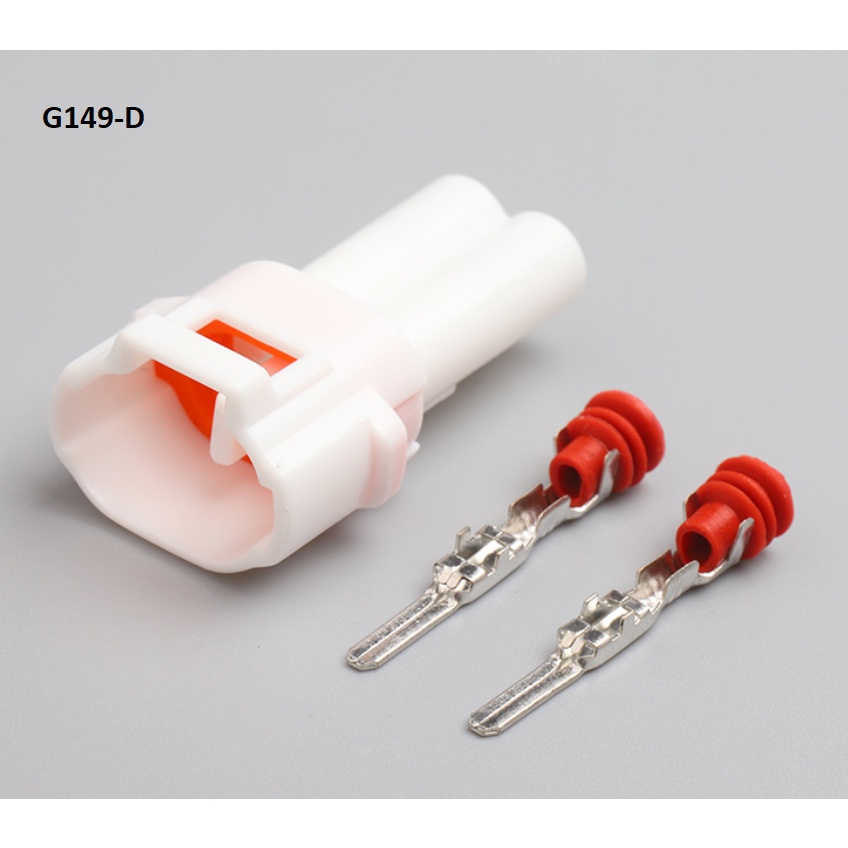 G149-Giắc cắm đèn sương mù chống nước màu cam 2 lỗ 2mm