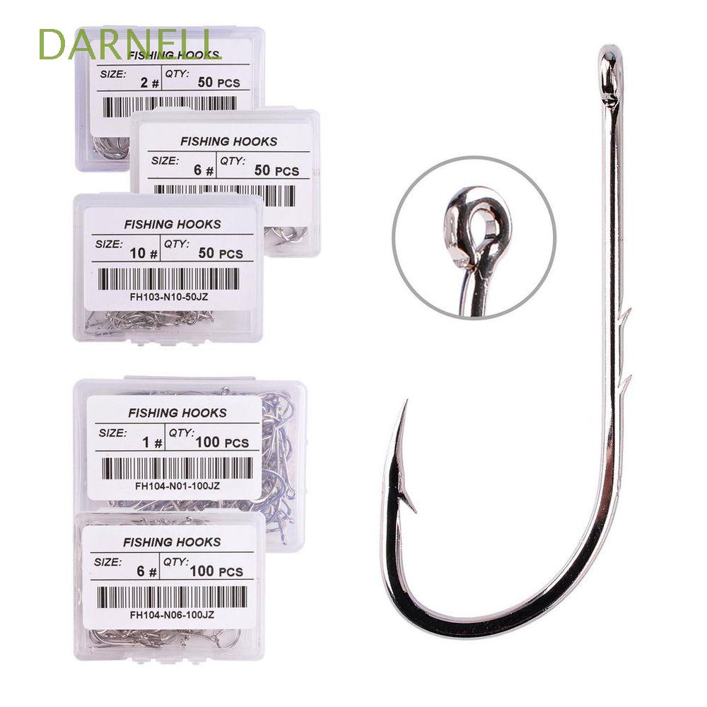 Hộp 50 lưỡi câu cá bằng thép carbon màu đen chuyên nghiệp