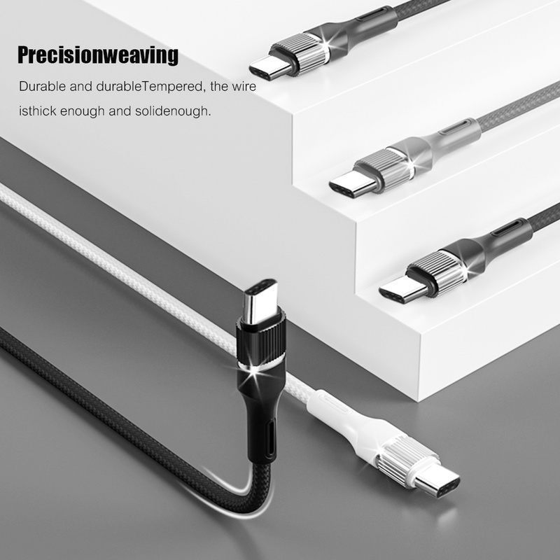 Dây Cáp Sạc Nhanh Truyền Dữ Liệu 3A 60W USB Sang Type C 2 Trong 1