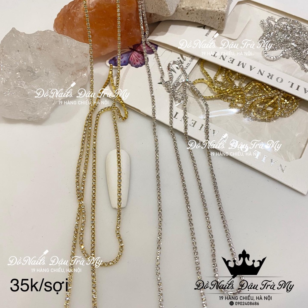 Phụ kiện nail - Xích đá trang trí móng tay