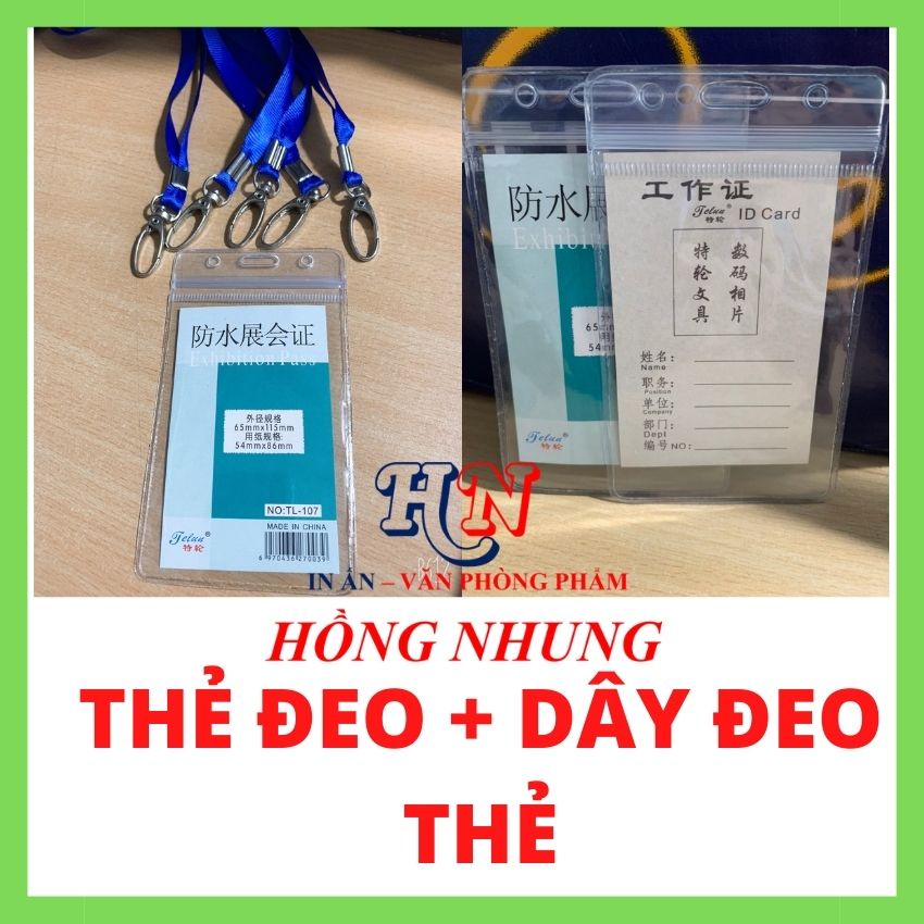 [Hàng Mới] Combo Dây Đeo Và Túi Đựng Thẻ Sinh Viên Học Sinh, Thẻ Đi Làm (Dọc)