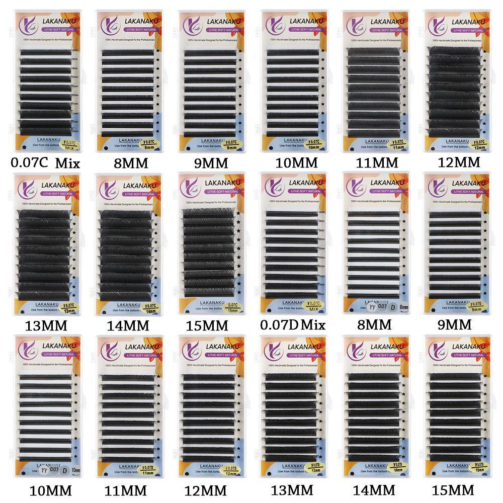 NIUYOU Hộp Lông Mi Giả 10 Hàng Tự Nhiên 8-15mm