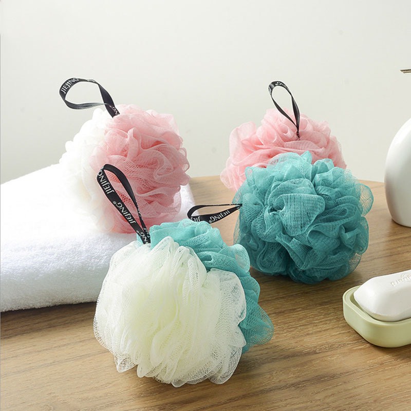 Bông tắm tròn vải lưới mềm mại cao cấp, bông tắm tạo bọt nội địa Trung size 12
