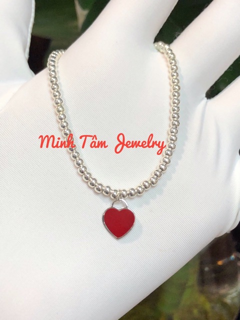 Lắc tay bi bạc trái tim Tifany bạc S925-Minh Tâm Jewelry