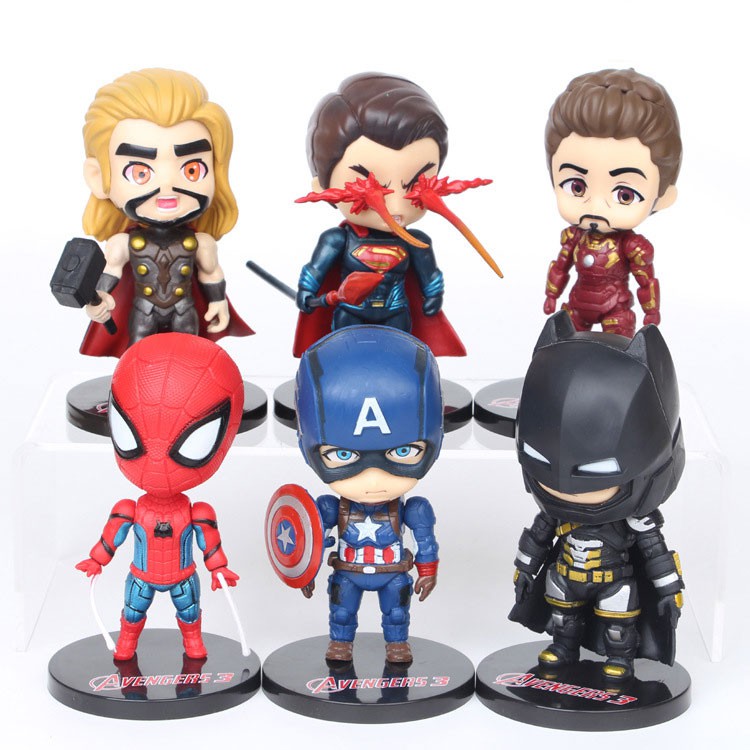 Bộ 06 Mô Hình Siêu Anh Hùng Marvel Avengers ( Mẫu 3)