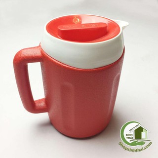 Ca nước giữ nhiệt bằng nhựa có nắp đậy 2 lít - Đồng tâm