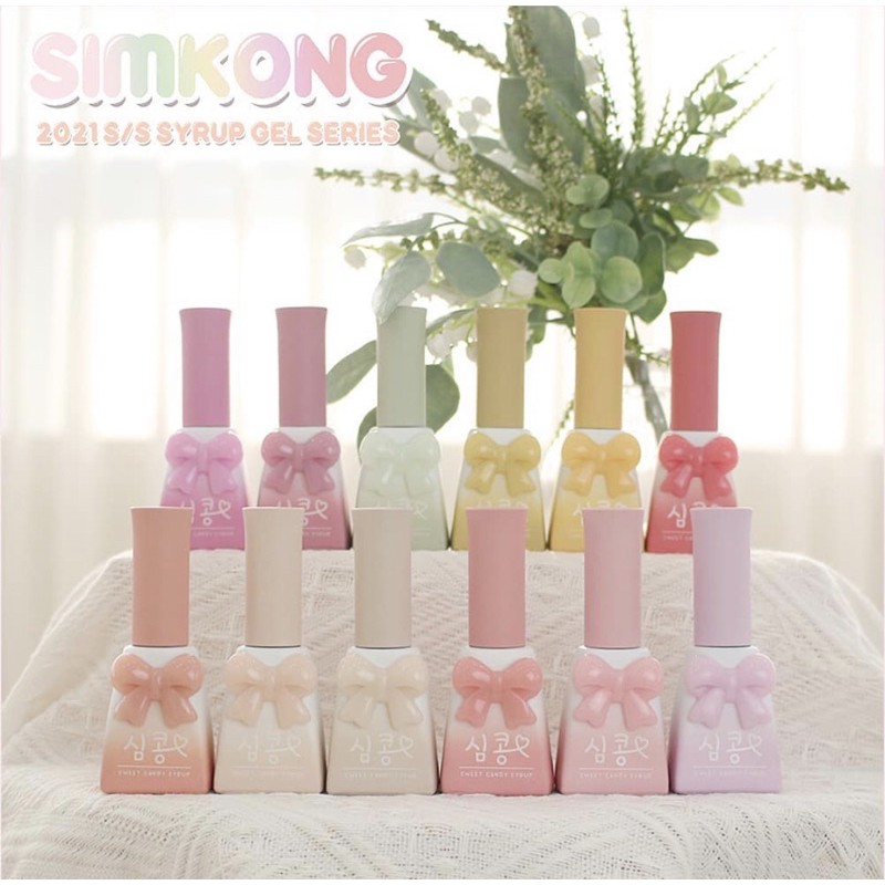 ♻️CHÍNH HÃNG♻️ Sơn gel thạch cao cấp Hàn Quốc Sweet candy nail tách set spring collection Simkong ( giá lẻ 1 chai)
