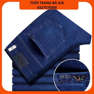 Quần bò nam trung niên dáng thụng chất co giãn đẹp big sai 100kg hàng quảng châu