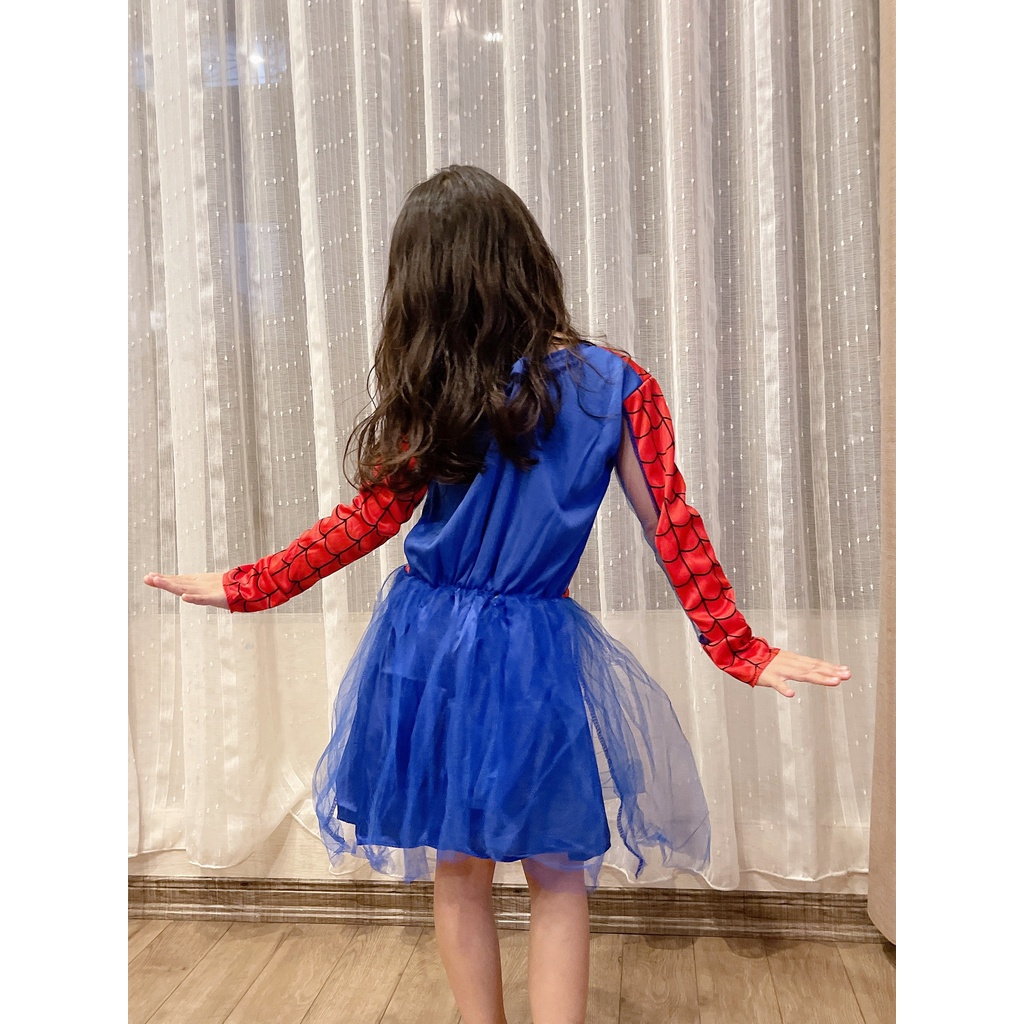 Quần áo người nhện trẻ em halloween hoá trang siêu nhân Maki Siêu Nhân nữ, Người Nhện, Nữ thần chiến binh