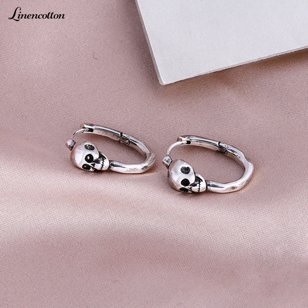 Khuyên Tai Tròn Hình Đầu Lâu Cá Tính