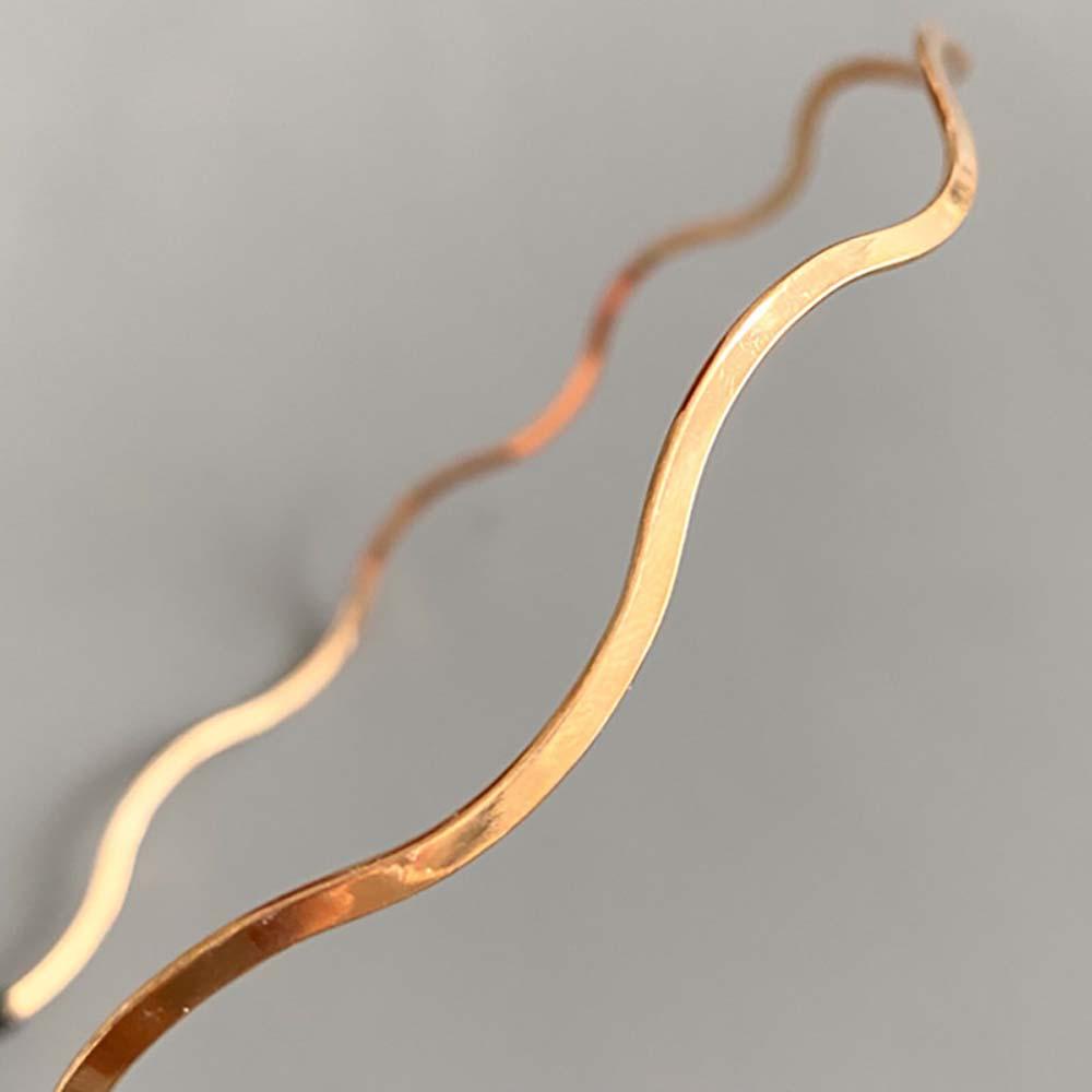 SOMEDAYZL Cài Tóc Kim Loại Uốn Cong Gợn Sóng Thanh Lịch Cho Nữ