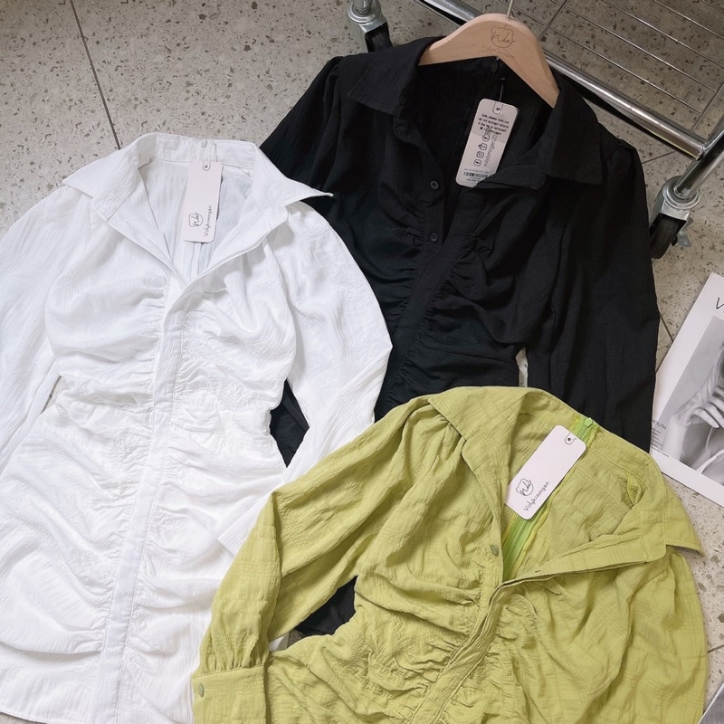 Đầm sơmi td bèo nhún