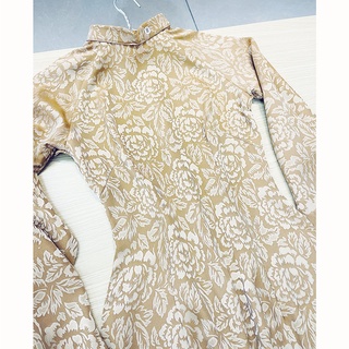 [CỰC CHẤT] Áo dài gấm nâu tây sang trọng - Áo dài mẹ bà sui trung niên