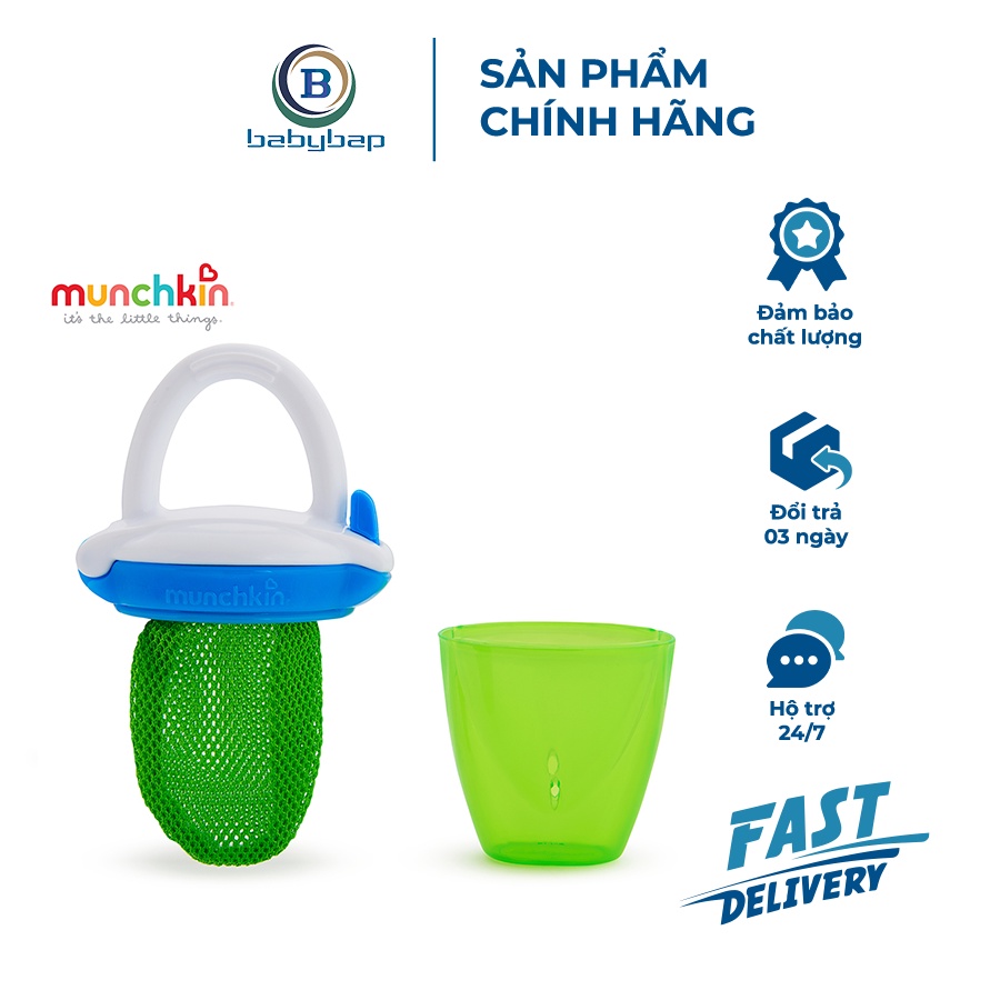 Túi Ăn Chống Hóc Có Nắp Munchkin Phù Hợp Với Bé Từ 6 Tháng Tuổi Trở Lên