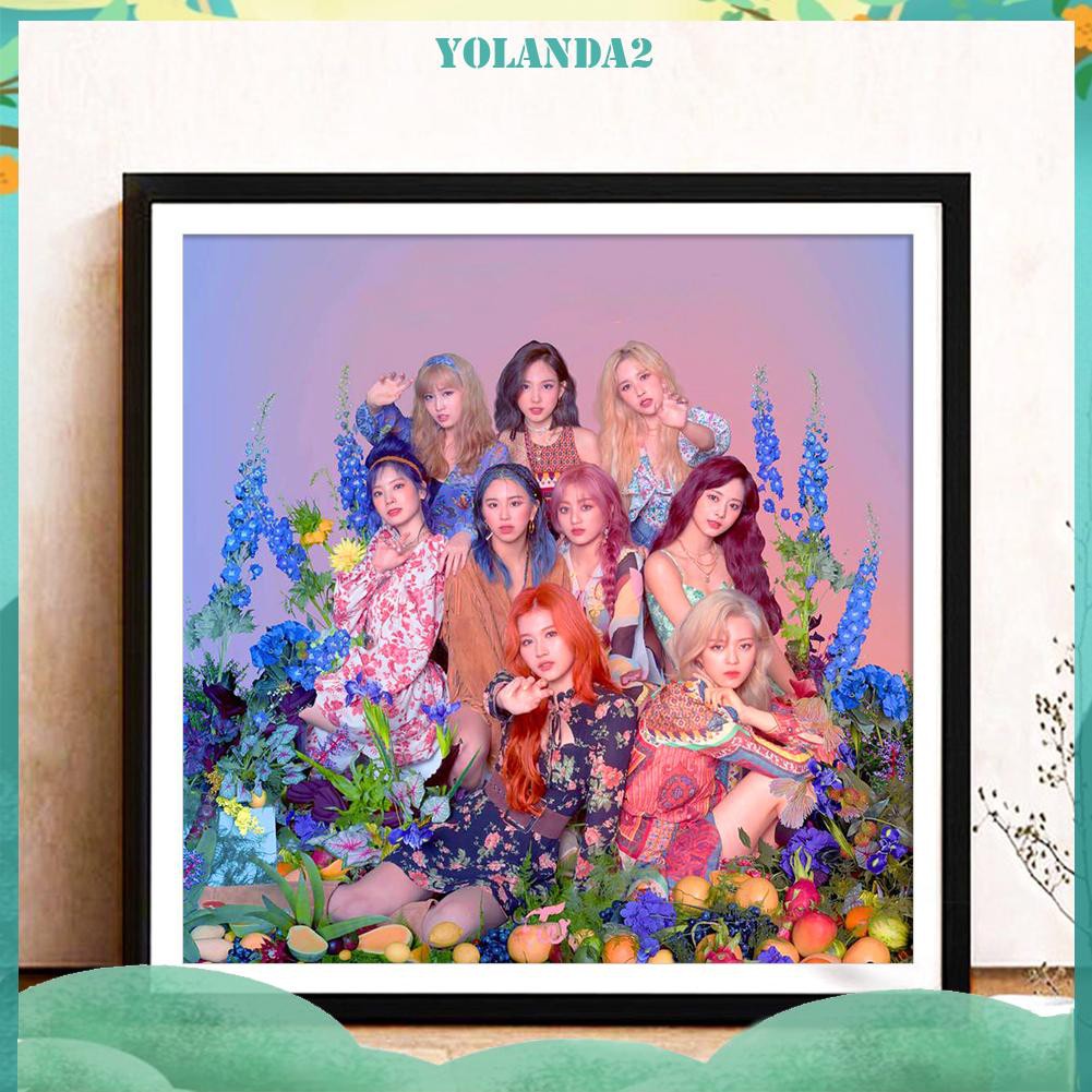 Bộ Tranh Đính Đá 5d Tự Làm Hình Các Thành Viên Trong Twice Độc Đáo