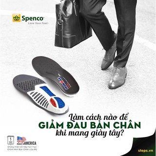 Lót giày tây hỗ trợ giảm đau gót chân Spenco Total Support Thin