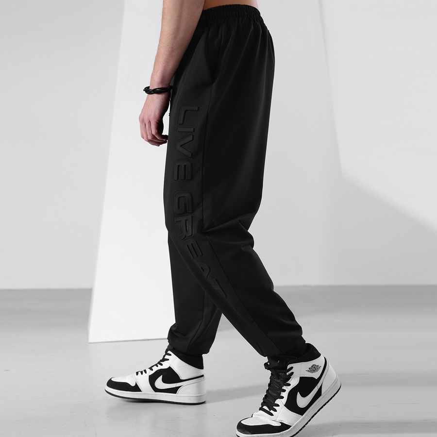 Quần Thể Thao Ống Rộng Ba Chiều In Chữ Thời Trang Thoải Mái Cho Nam Cỡ M-3XL