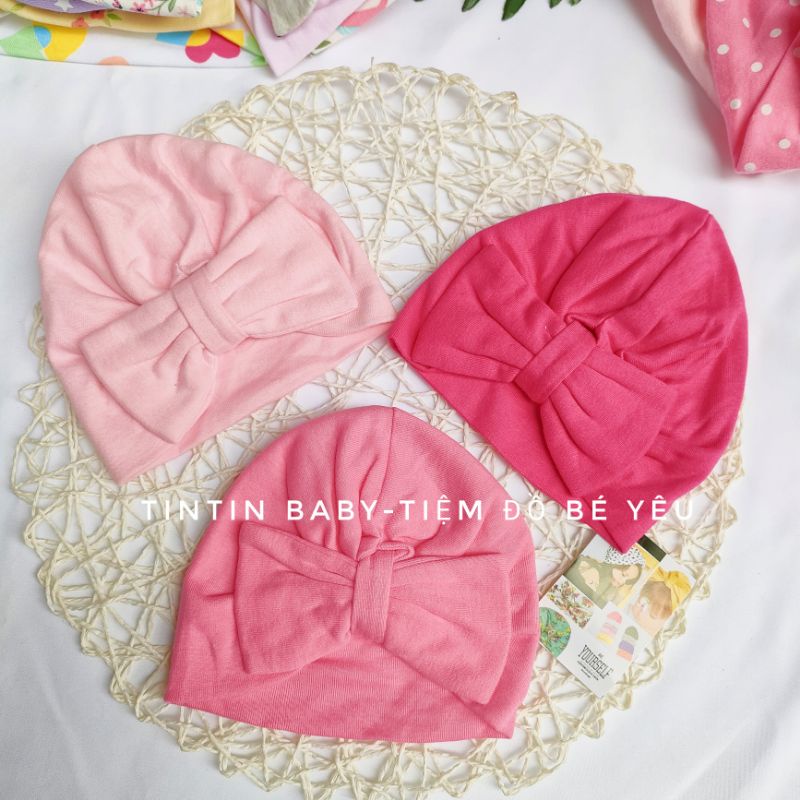 Mũ turban cho bé gái 3 tháng đến 1 tuổi (5-10kg) ( chọn mẫu)