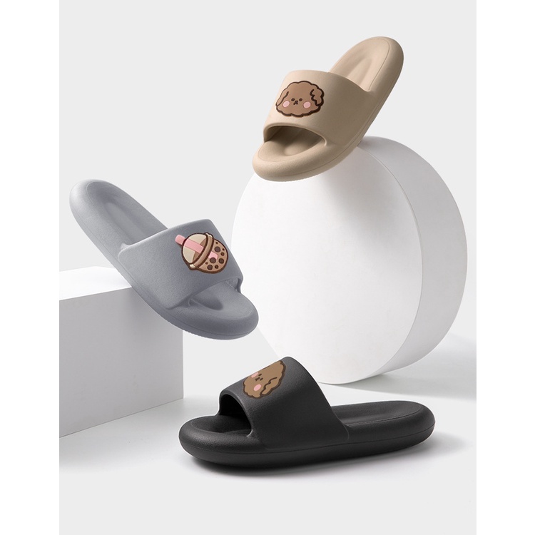 Dép Đi Trong Nhà Đế Dày Chống Trượt Phong Cách Hàn Quốc Thời Trang Mùa Hè Cho Nữ