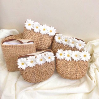 Túi cói bầu hoa cúc 🌼🌼🌼