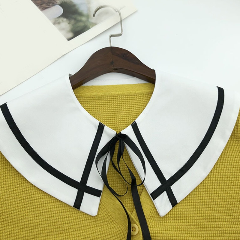 Khăn Choàng Cổ Thắt Nơ Họa Tiết Kẻ Sọc Cho Nữ Sinh