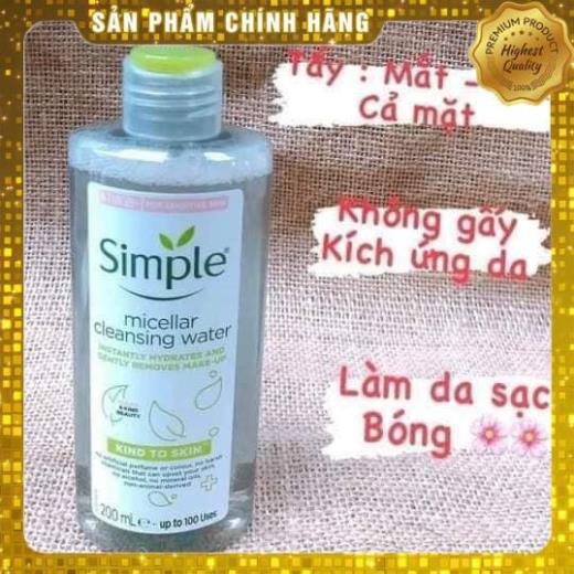 ( HÀNG CHUẨN AUTH ) - Nước Hoa Hồng soothing facial Toner Simple - freeship | WebRaoVat - webraovat.net.vn